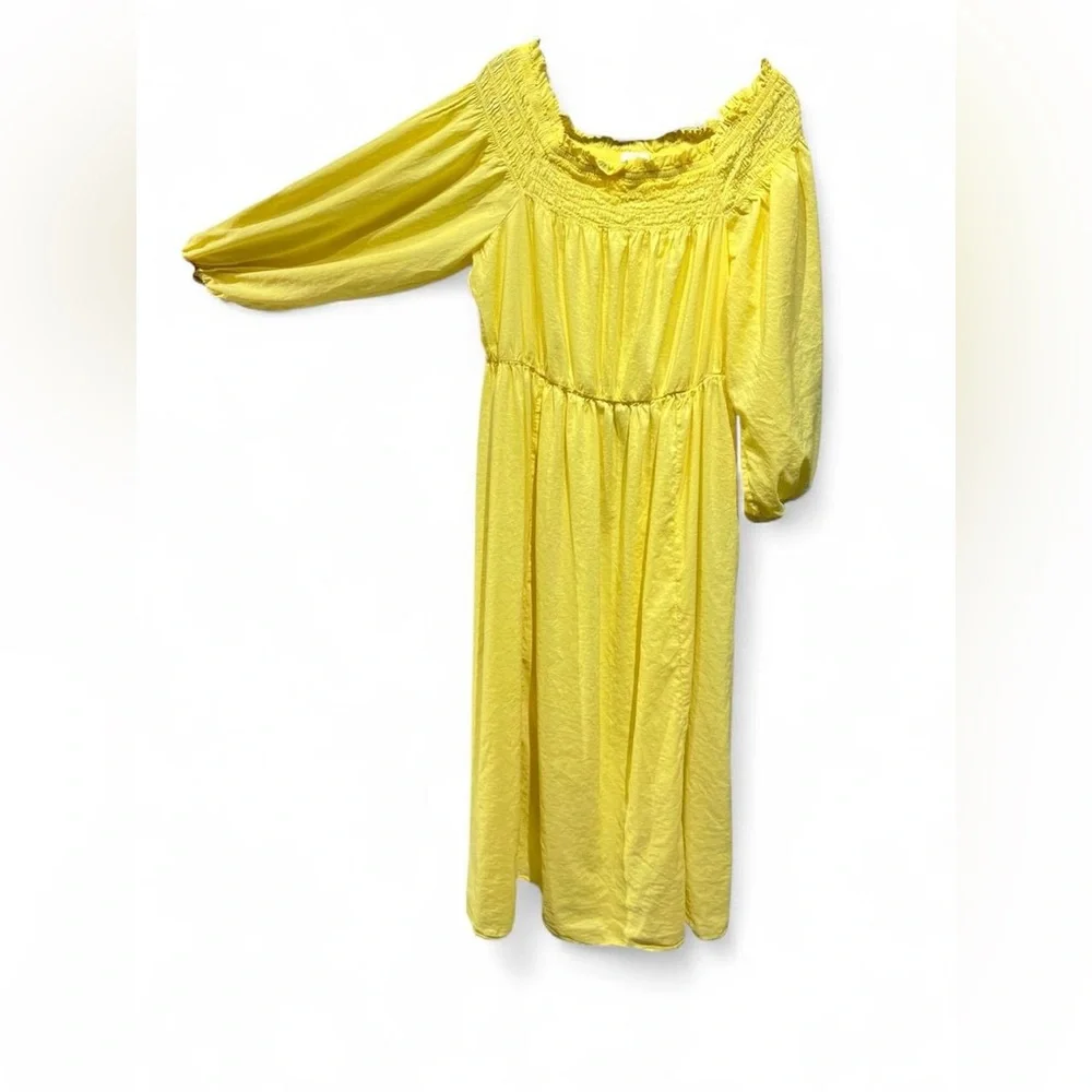 H&M Sunny Yellow Off Shoulder Dress - Picture 3 of 4